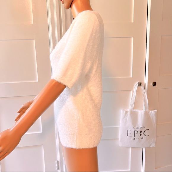 Winter white …ANTHROPOLOGY..Maeve knit T shirt! New ..Super for any occasion - Picture 3 of 5